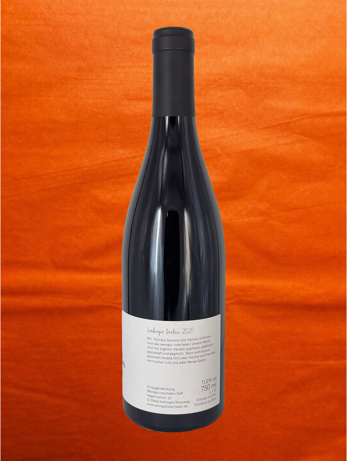 Weingut Roterfaden 2019 Lemberger back label