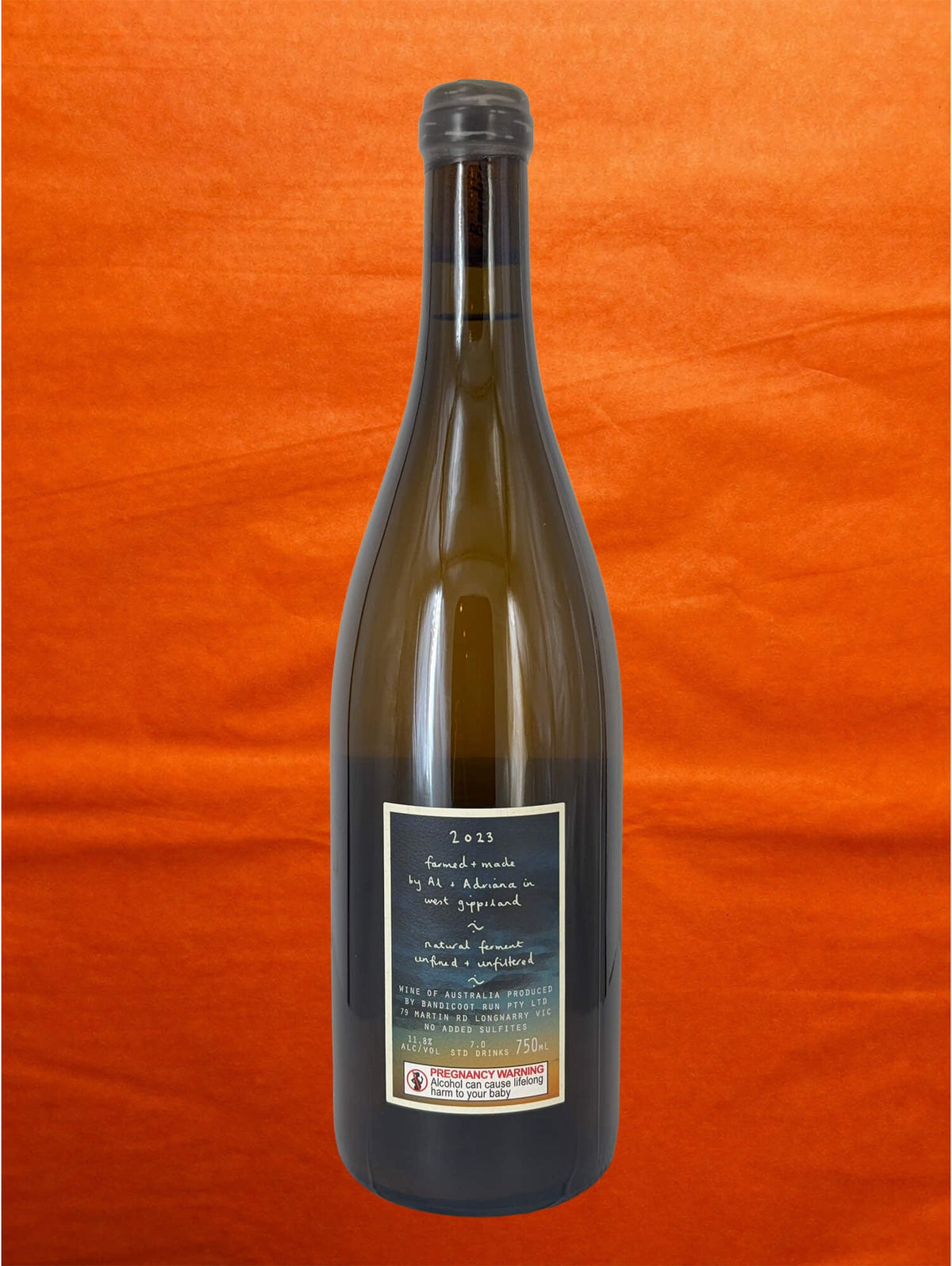 Bandicoot Run 2022 Ceramic Chardonnay back label