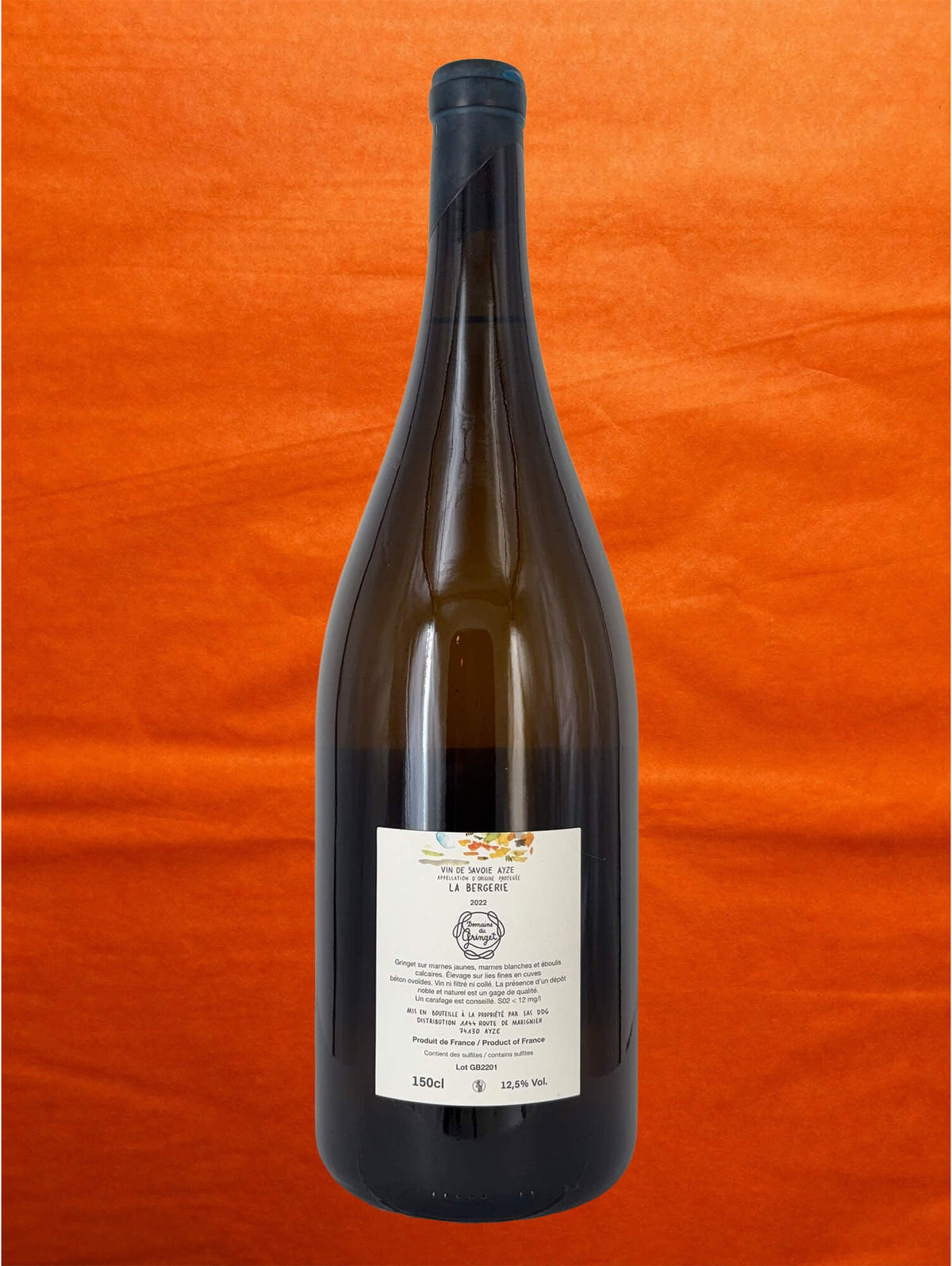 Domaine du Gringet 2022 La Bergerie MAGNUM 1,5L back label