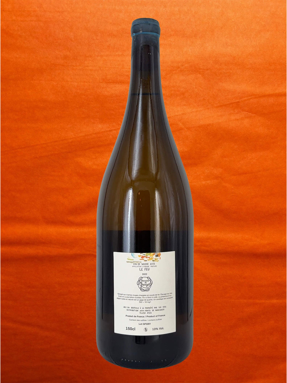 Domaine du Gringet 2022 Le Feu MAGNUM 1,5L back label