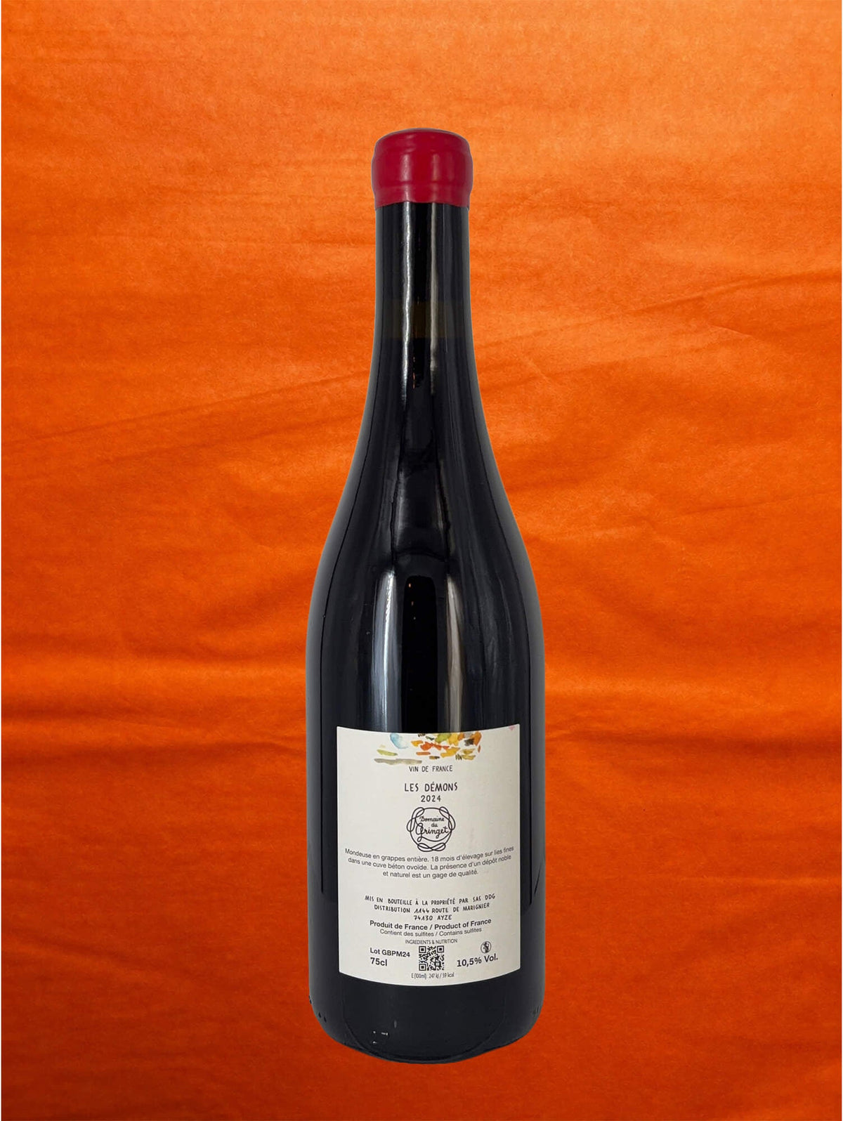Domaine du Gringet 2024 Les Démons 'Mondeuse' back label
