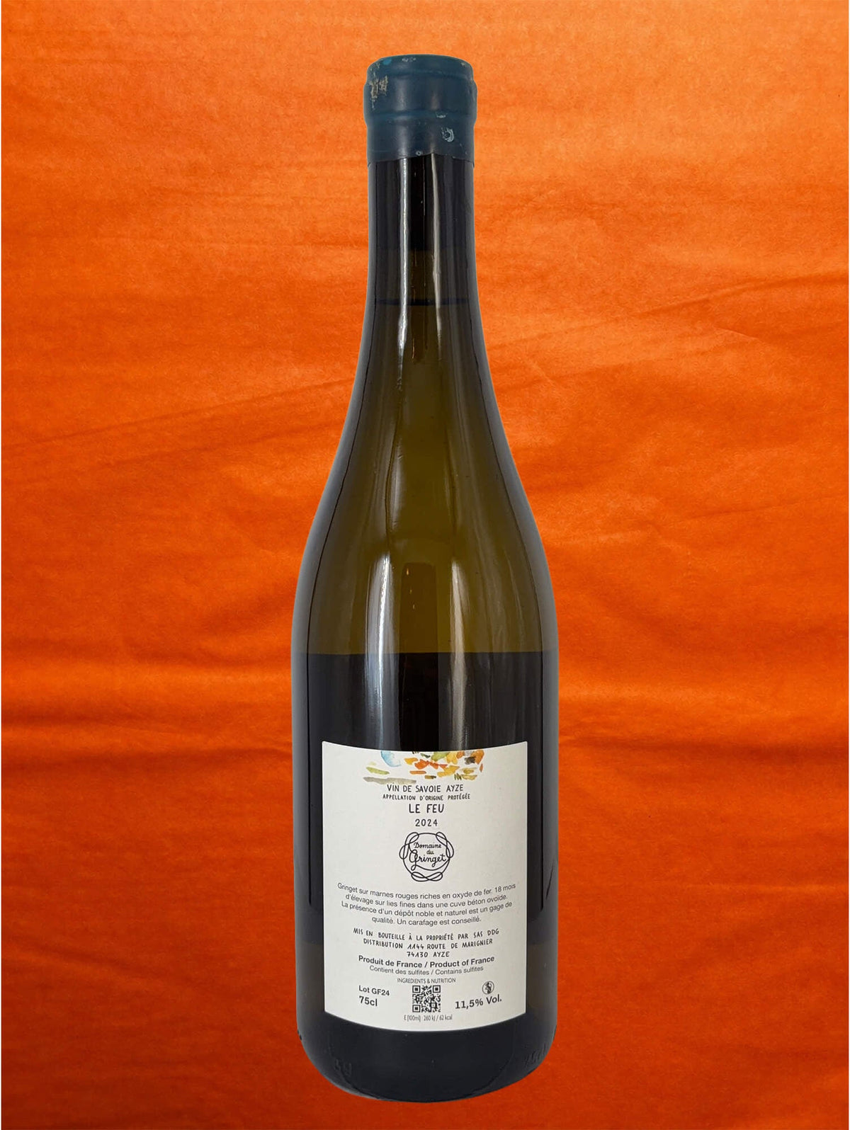 Domaine du Gringet 2024 Le Feu back label