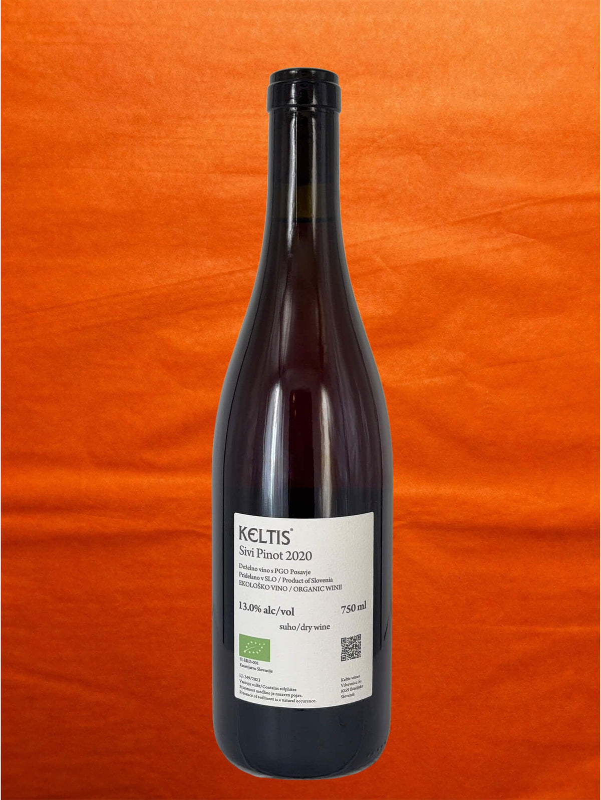 Keltis 2020 Sivi Pinot back label