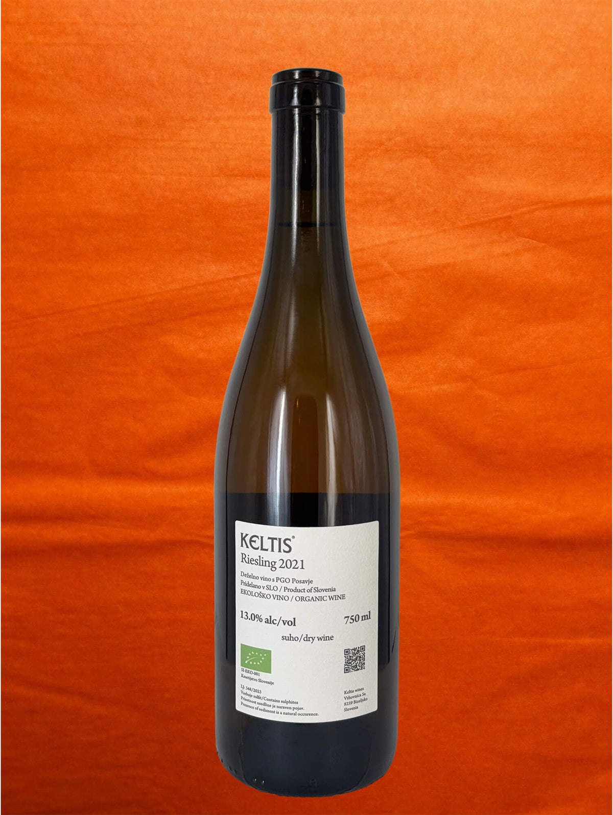 Keltis 2021 Riesling back label