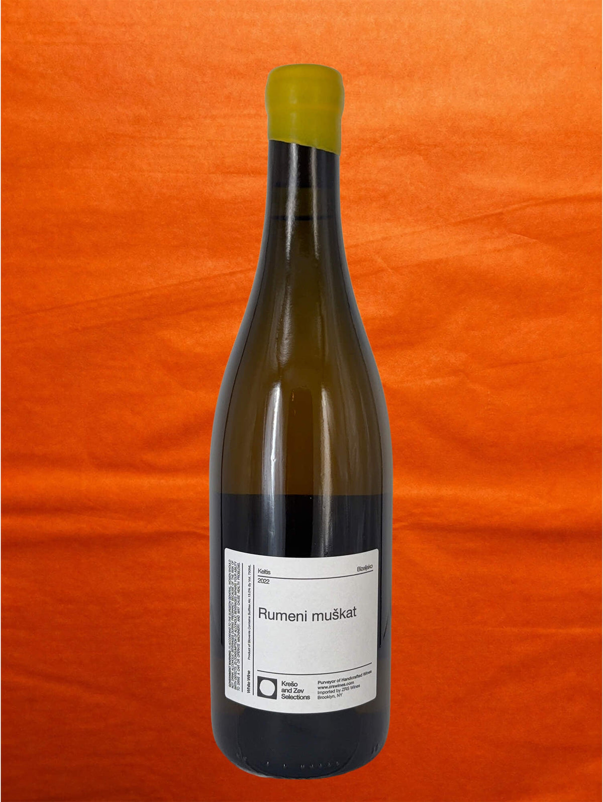 Keltis 2022 Rumeni Muskat back label