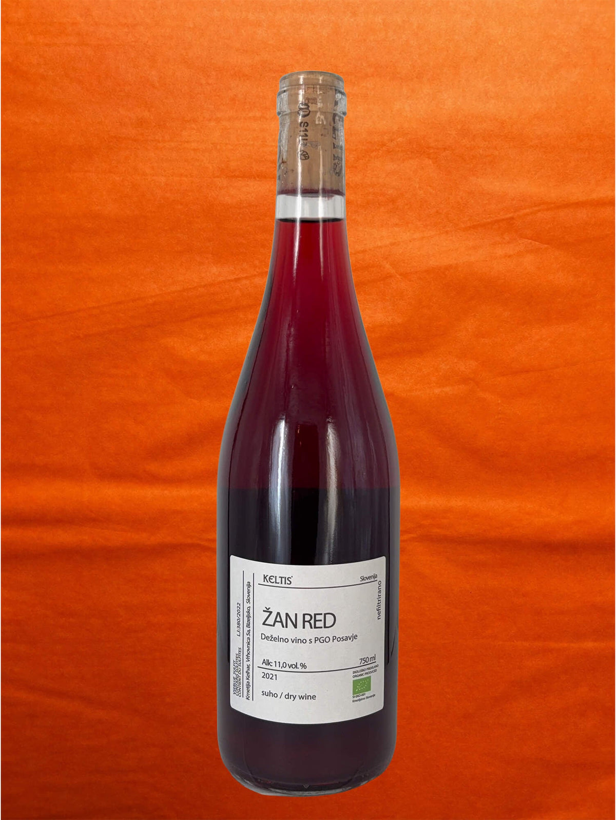 Keltis 2022 Žan Red back label