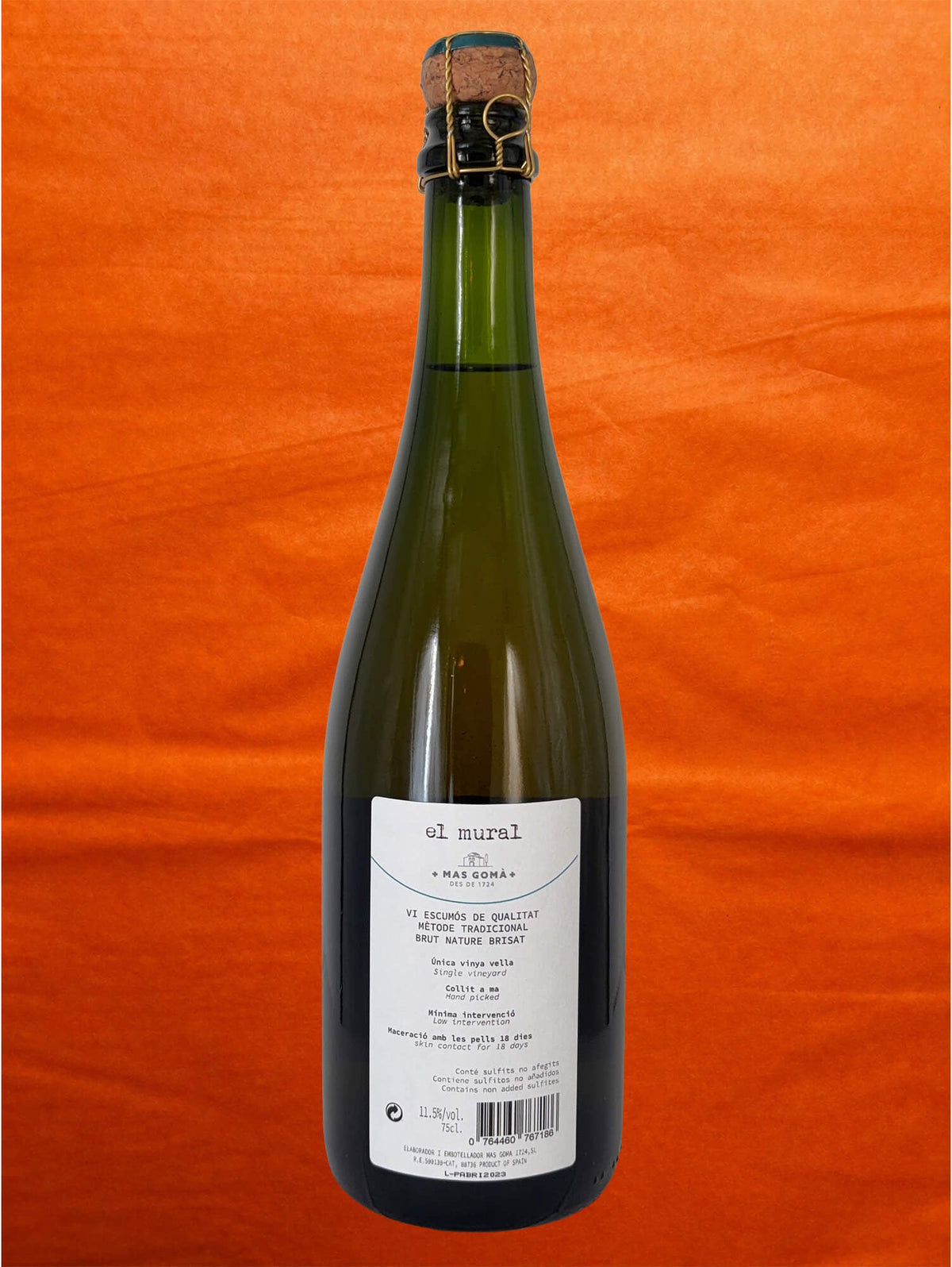 Mas Gomà 2022 El Mural back label