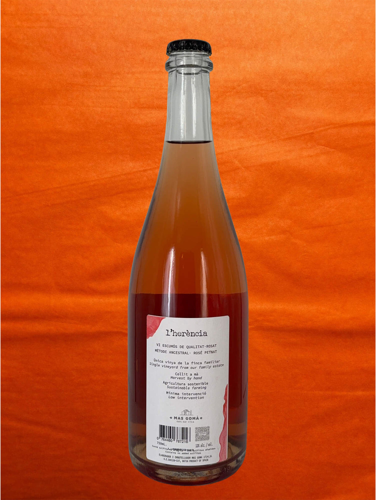 Mas Gomà 2023 L'Herència back label