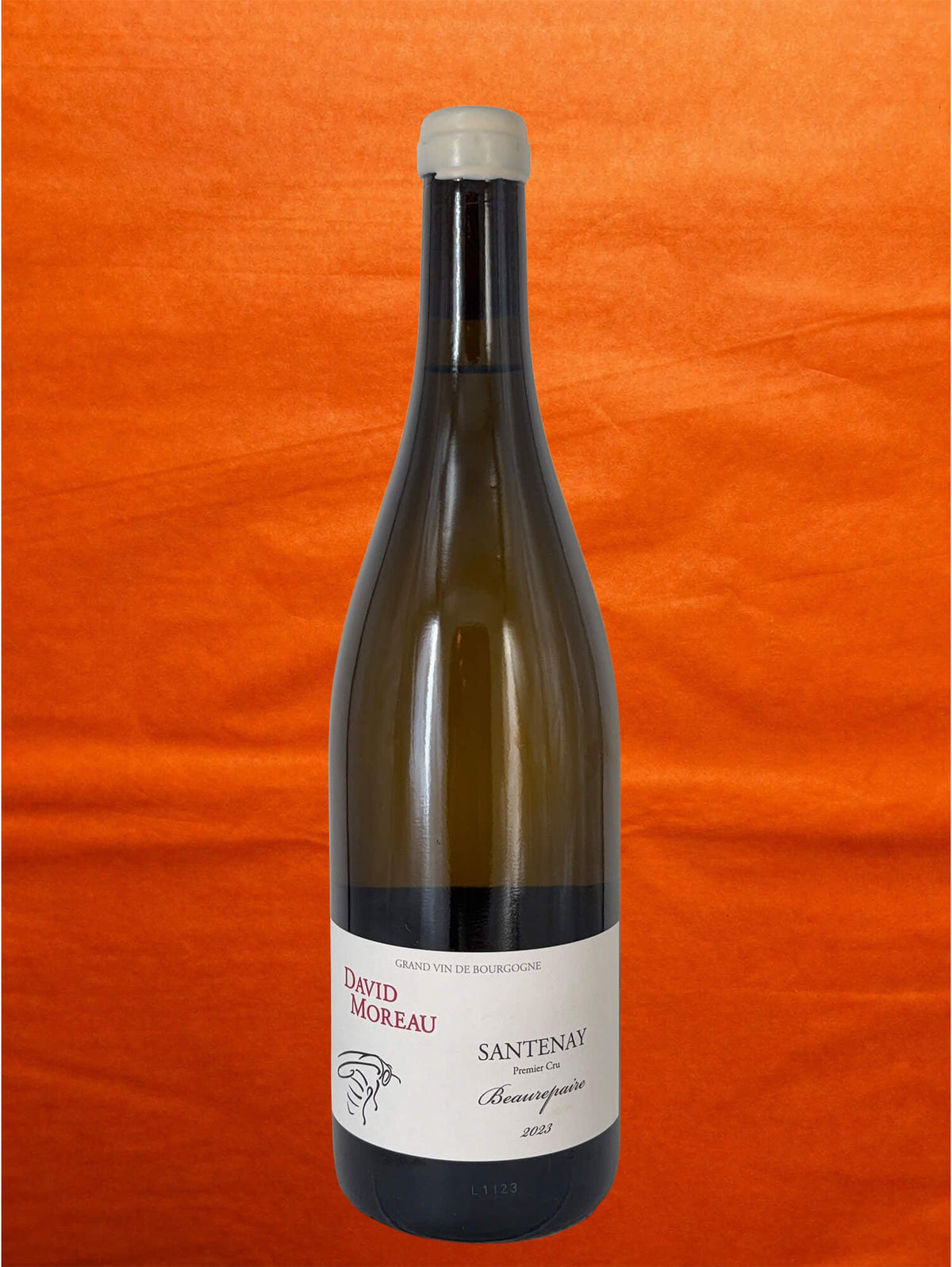 David Moreau 2023 Santenay 1cru Blanc 'Beaurepaire' front label