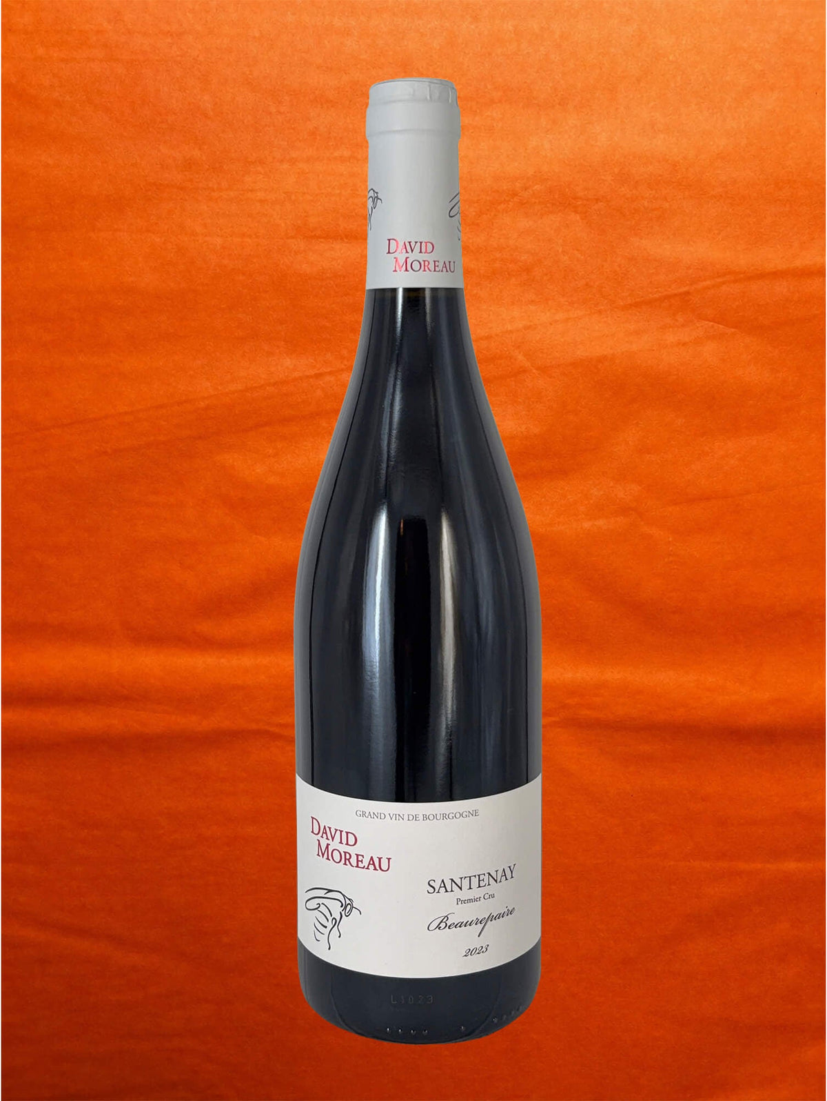 David Moreau 2023 Santenay 1cru Rouge 'Beaurepaire' front label