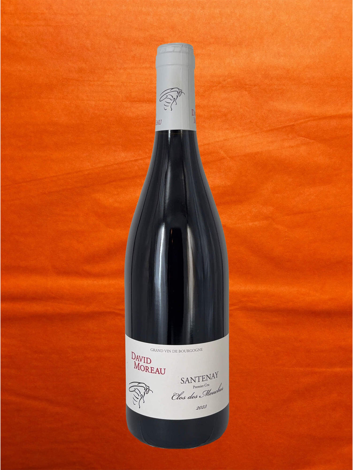 David Moreau 2023 Santenay 1cru Rouge 'Clos des Mouches' front label