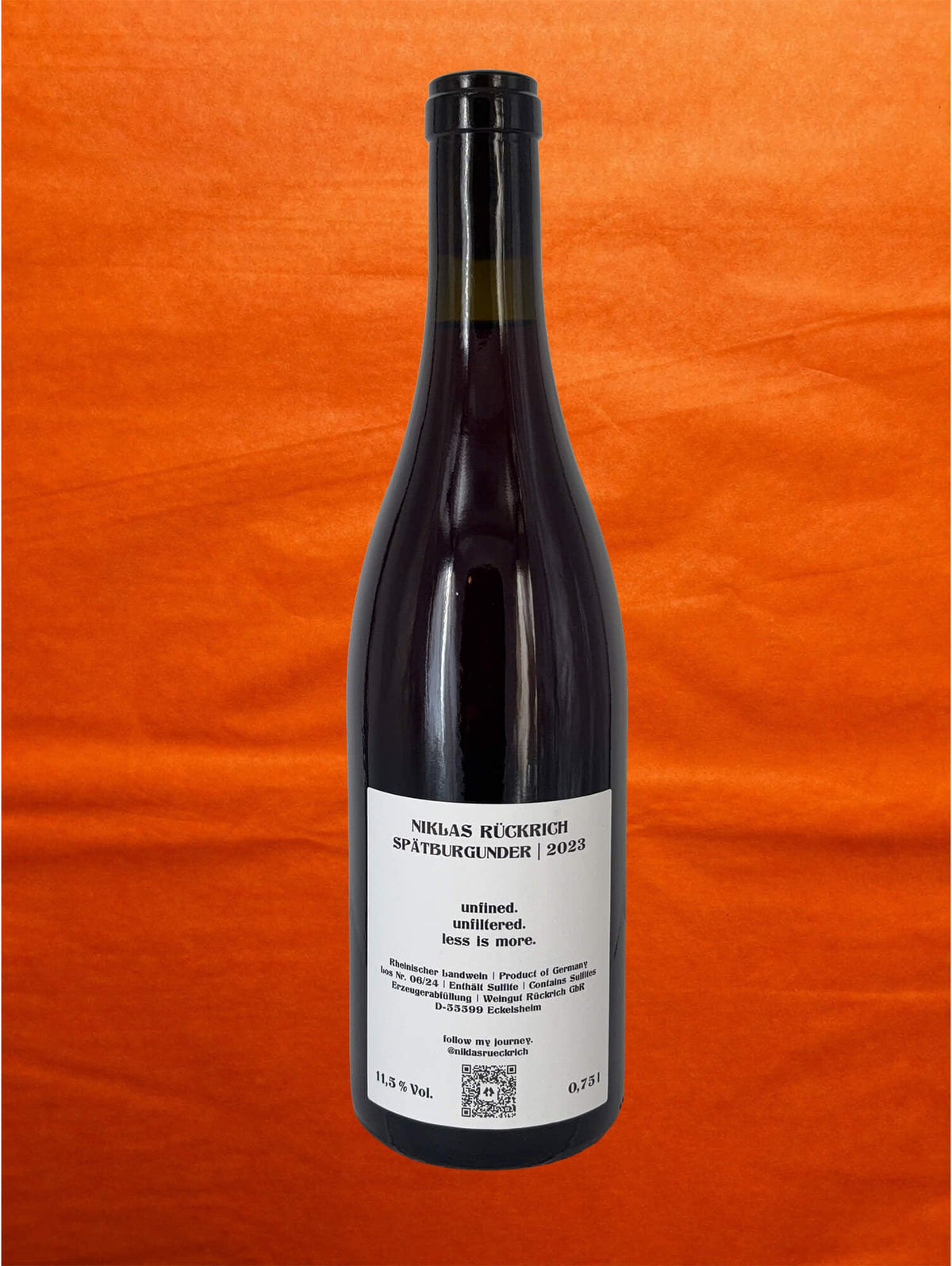 Niklas Rückrich 2023 Spätburgunder back label
