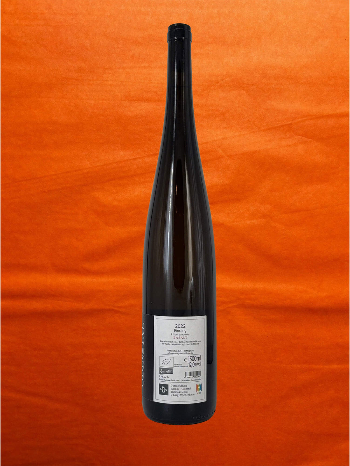 Weingut Odinstal 2022 Basalt Riesling MAGNUM 1,5L back label