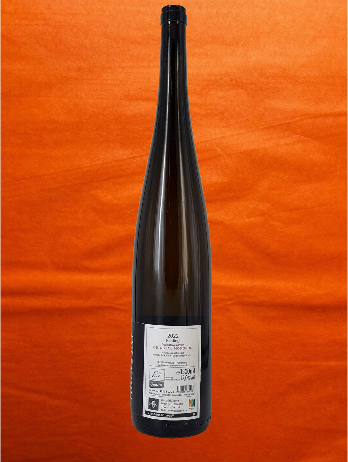 Weingut Odinstal 2022 'Odinstal Monopol GG' Riesling MAGNUM 1,5L back label