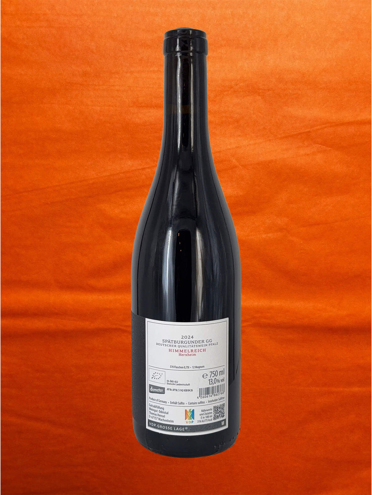 Weingut Odinstal 2024 Himmelreich GG Spätburgunder back label