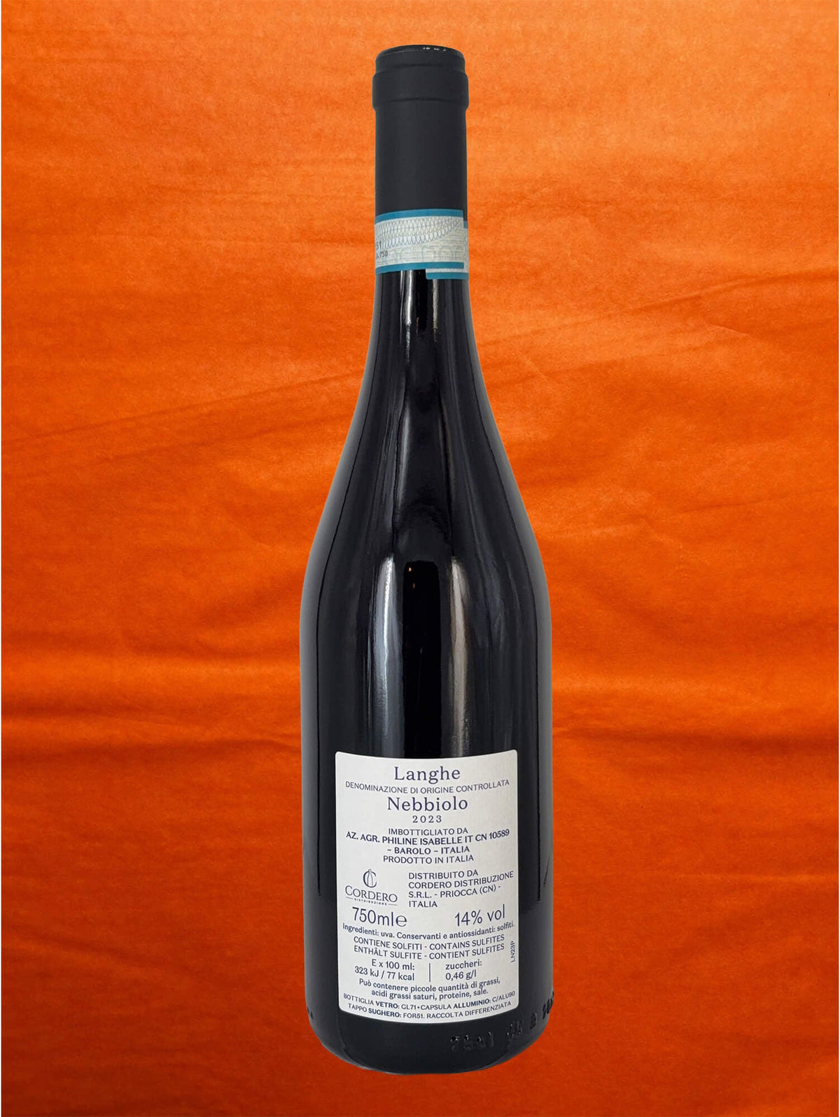 Philine Isabelle 2023 Langhe Nebbiolo back label