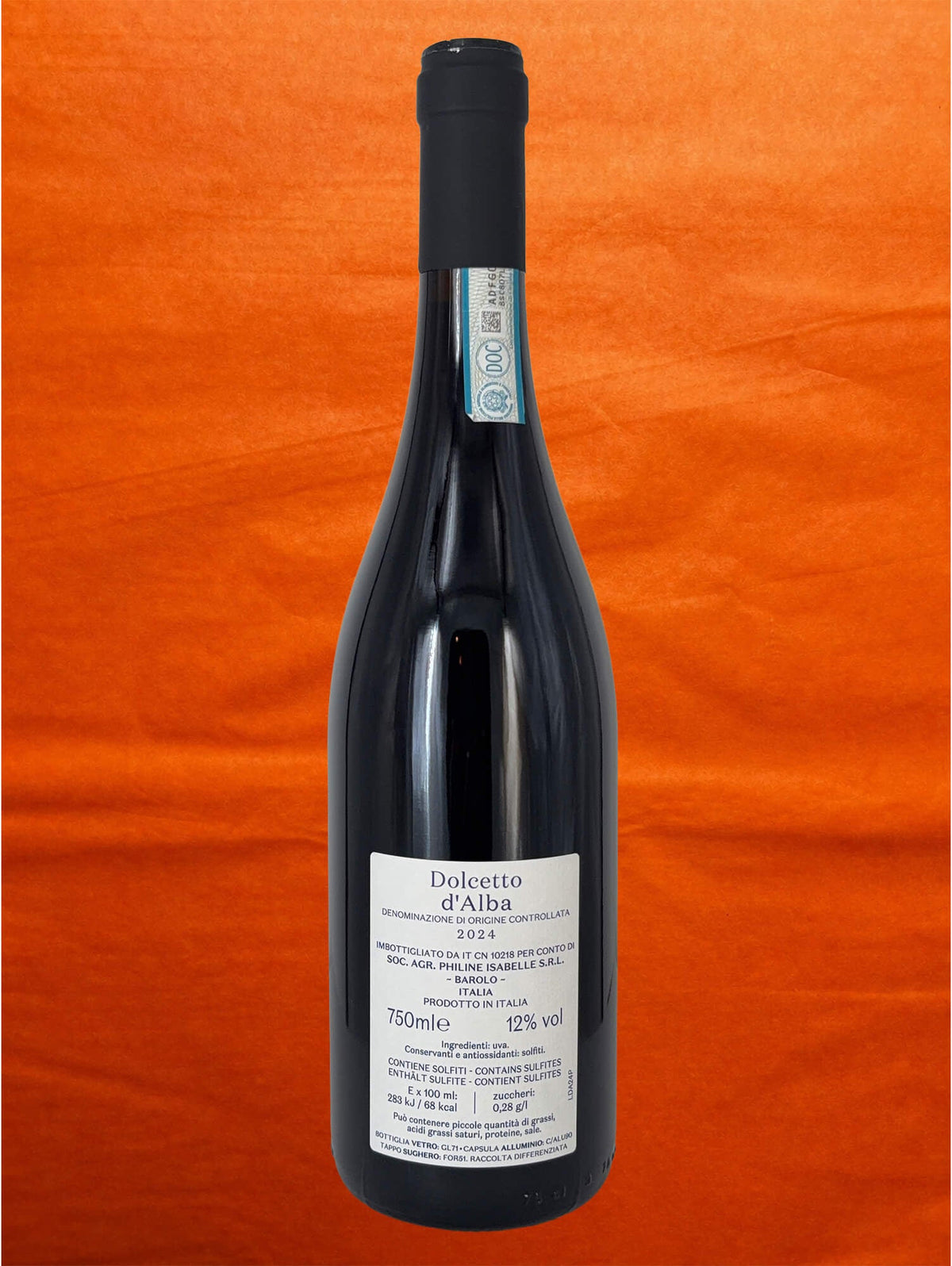 Philine Isabelle 2024 Dolcetto D'Alba back label