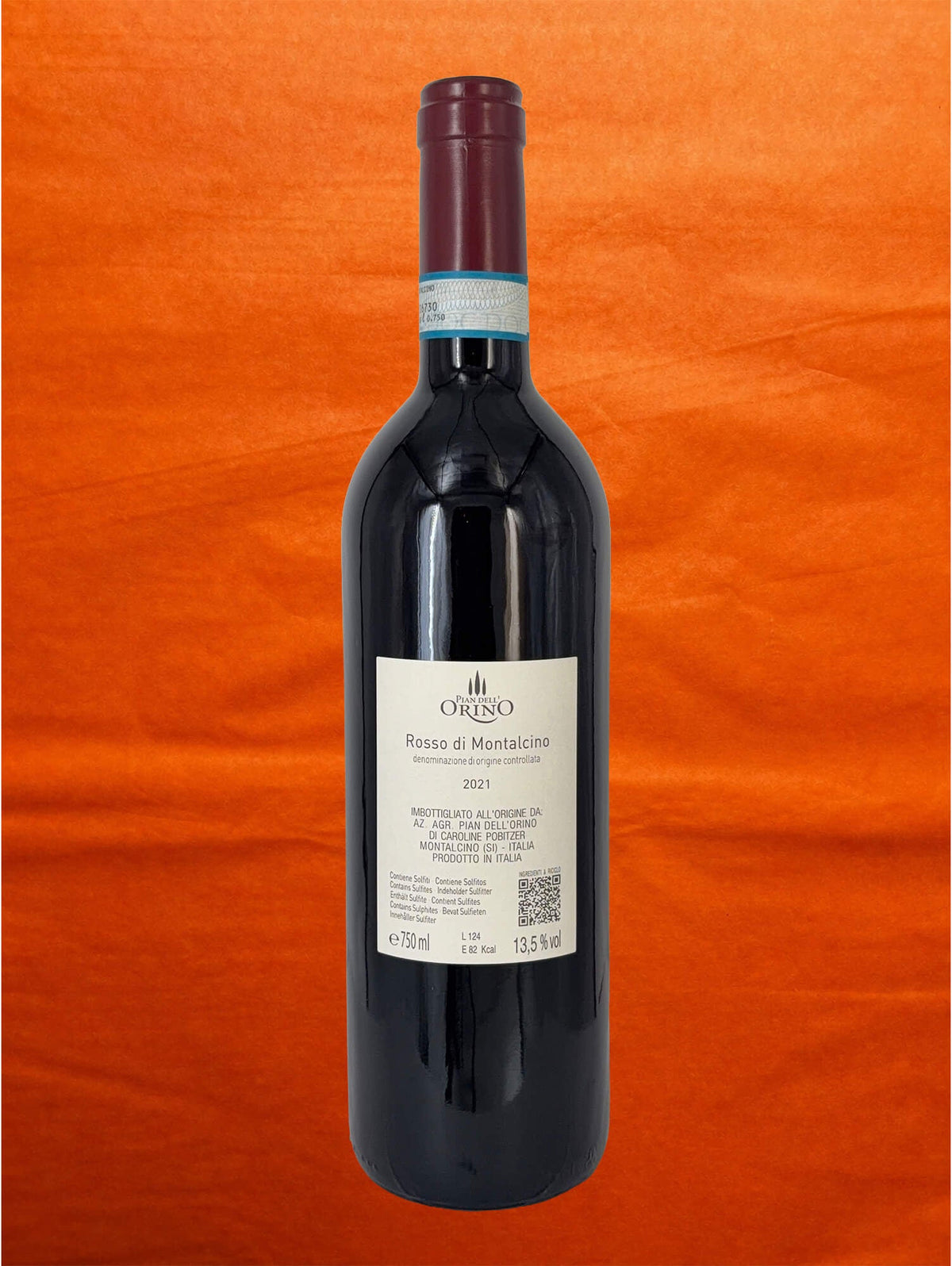 Pian Dell'Orino 2021 Rosso di Montalcino DOC back label