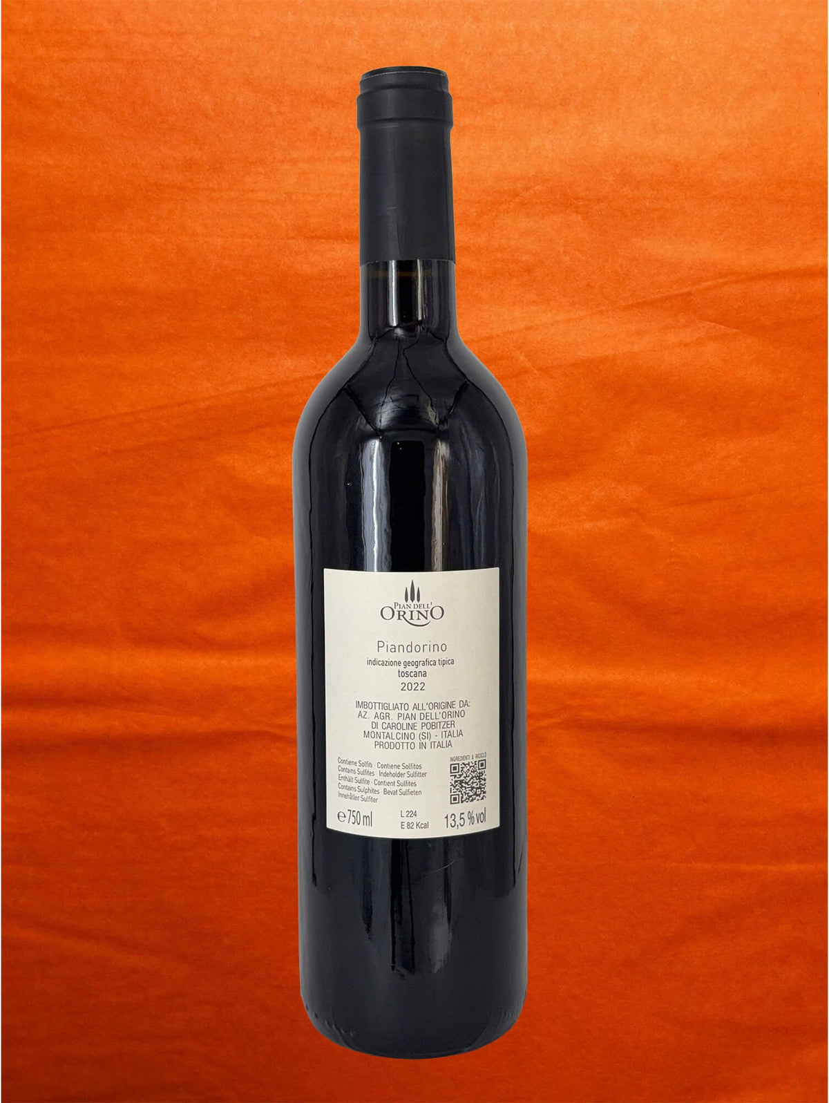 Pian Dell'Orino 2022 Piandorino IGT back label