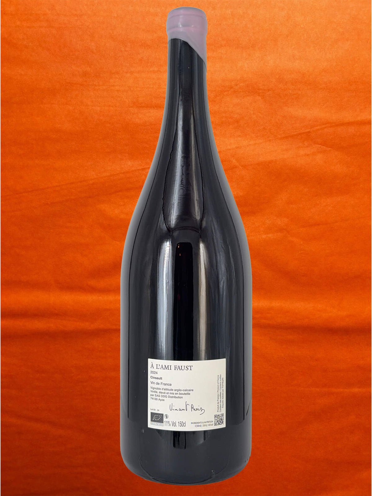 Vincent Ruiz 2024 À L'Ami Faust MAGNUM 1,5L back label