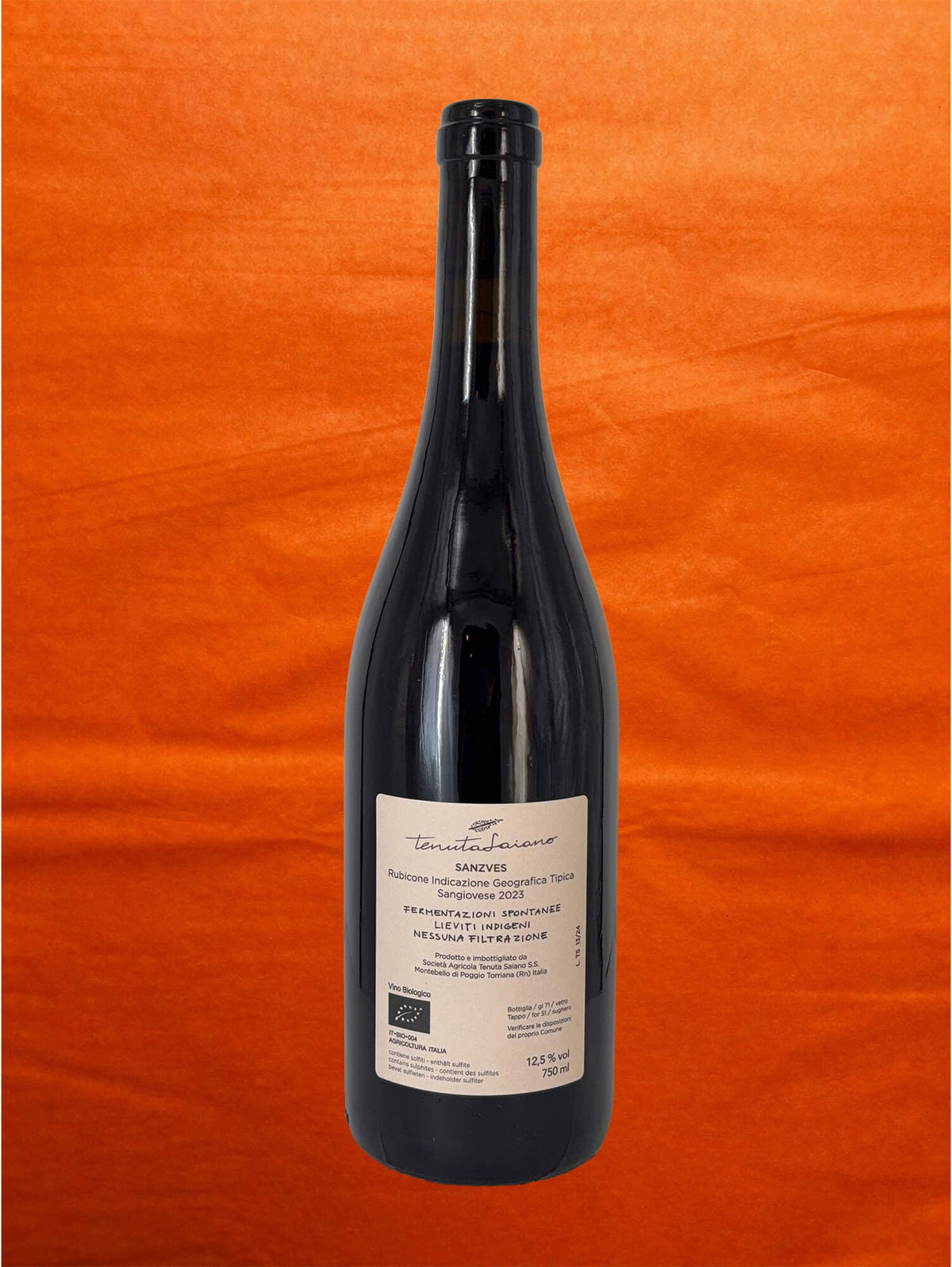 Tenuta Saiano 2024 Sanzves back label