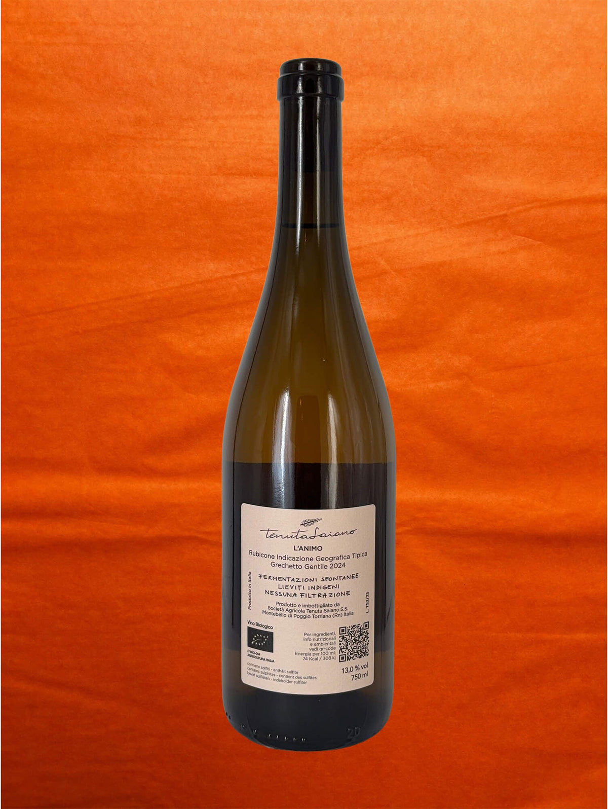 Tenuta Saiano 2024 L'Animo back label