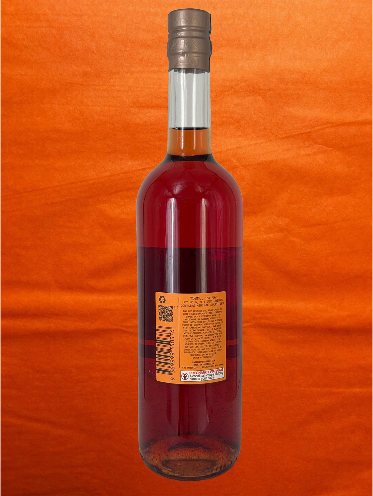 Saison Aperitif 2024 Fallen Quinces back label
