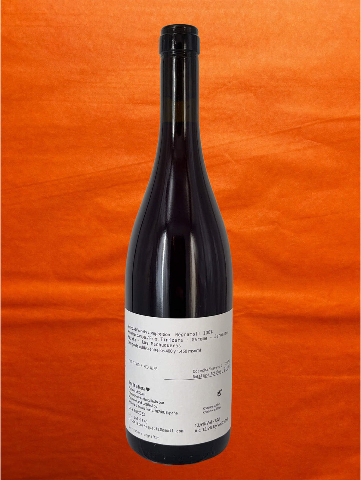 Victoria Torres Pecis 2023 Negramoll back label