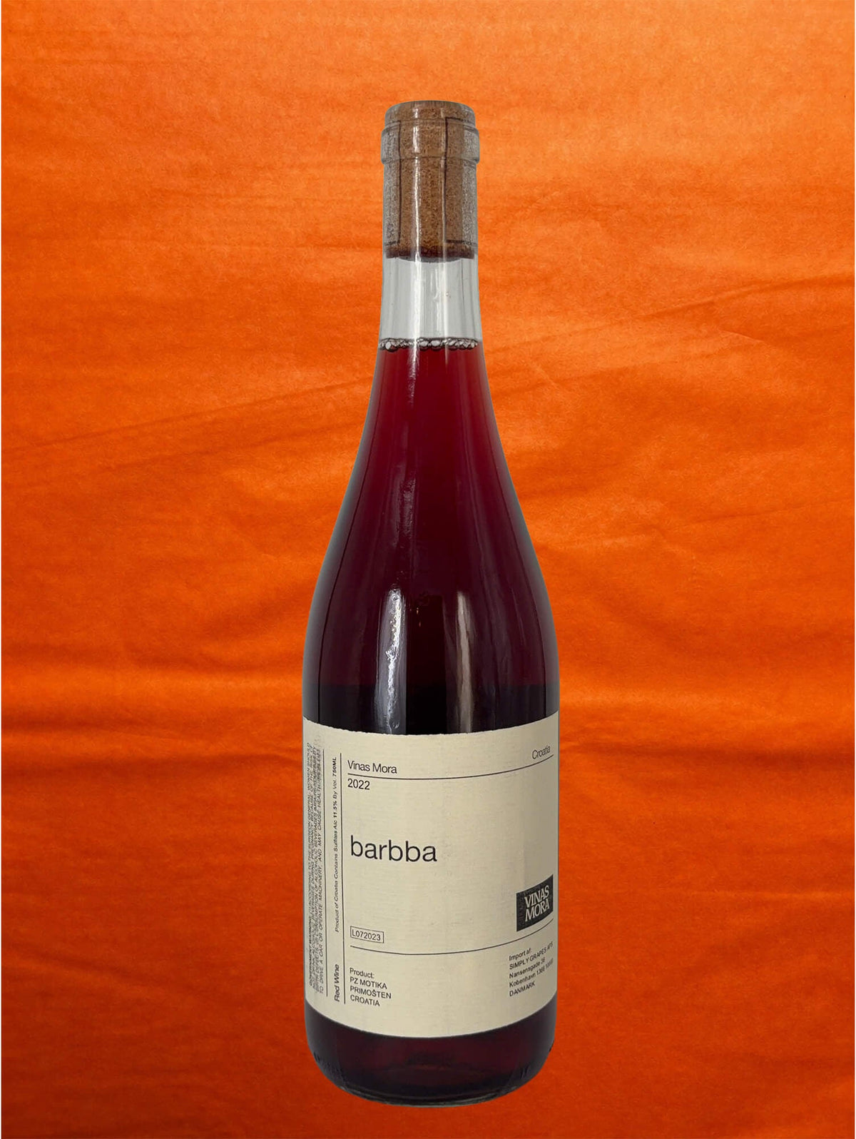 Vinas Mora 2022 Barbba back label